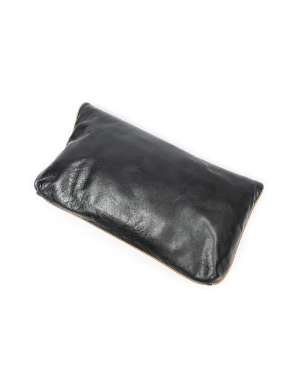 Celine Vintage Flap Clutch Black Calfskin Leather